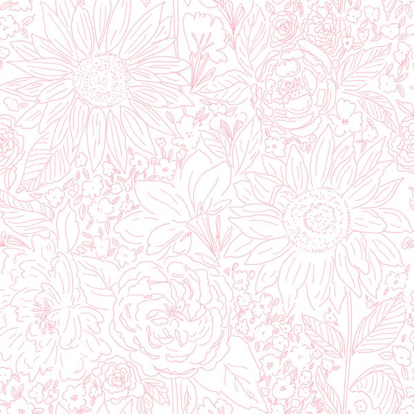 Paperie in Rose Pink on White