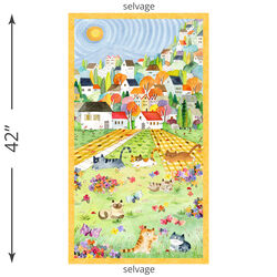 Cats Around Town Panel in Multi