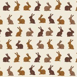Chocolate Bunny Parade in Eggshell