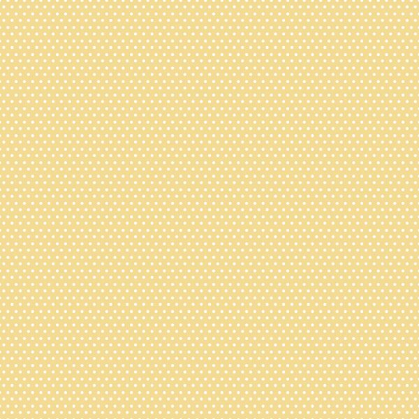 Small Winter Dot in White on Sunny Yellow