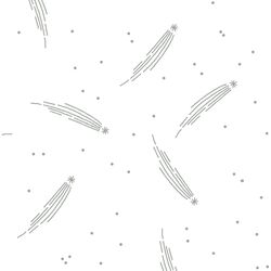 Meteor Shower in Sage on White