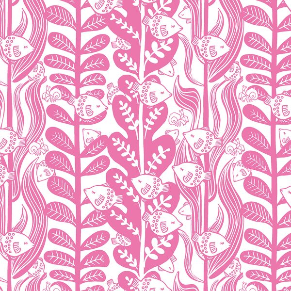 Under the Sea in Pink Hibiscus