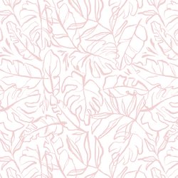 Palm Leaf in Pink Sand on White