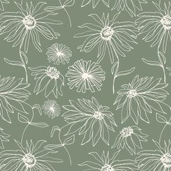 Aster Sketch in Leaf Green