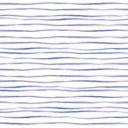 Sussex Stripe in Lapis Blue on White
