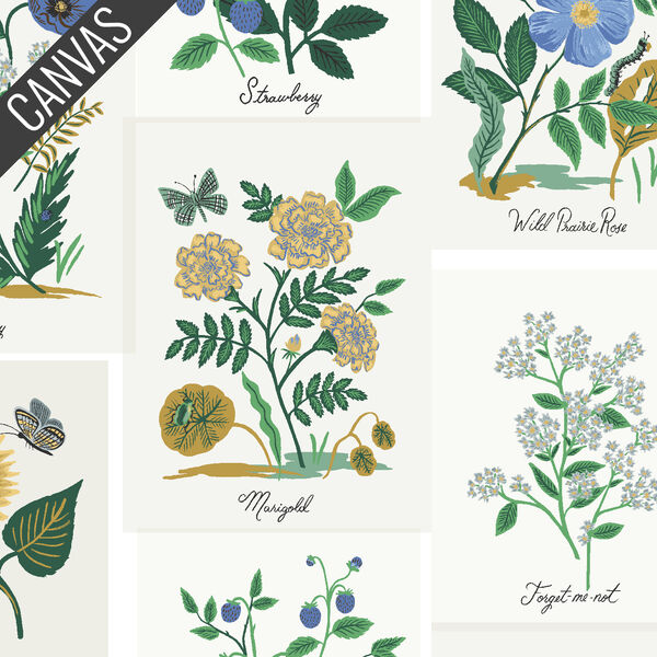 Botanical Prints Canvas in Blue Multi