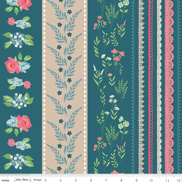 Wide Stripe in Colonial Blue