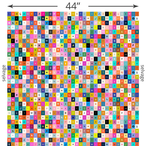 Selvedge Letters in Multi