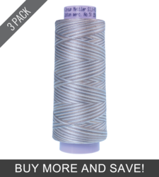 Dove Grey (9090-9860) - Silk Finish Cotton Multi 50wt - 1500 Yards (3 Pack)