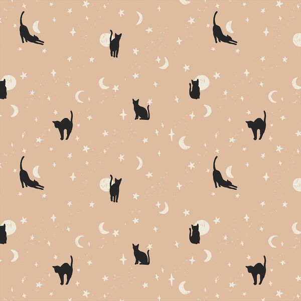 Moonstruck Cats in Blush Pink