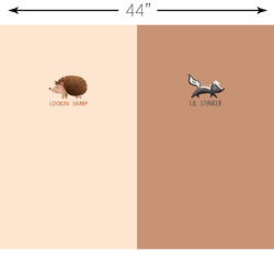 Fall Critter T-Shirt Panel in Warm Cream and Sand