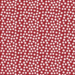 Painted Dot in White on Berry Red