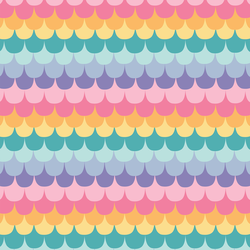 Mermaid Tail in Rainbow