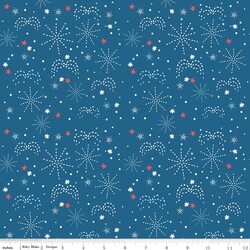 Fireworks in Coastal Blue
