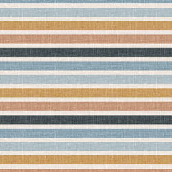 Stripe in Blue and Mustard