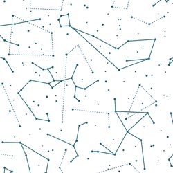 Star Charts in Topaz on White