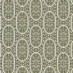 Spring Medallion in Olive Green