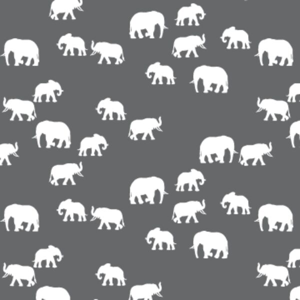 Elephant Silhouette in Charcoal