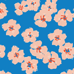 Blossoms in Primary Blue
