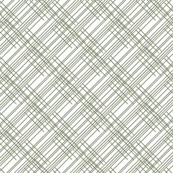 Thatched in Olive on White