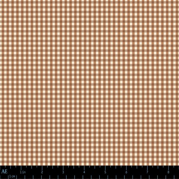 Mercerie Gingham in Biscuit and Cocoa