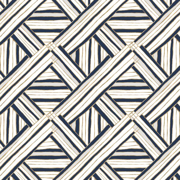 Interlaced Stripe in White