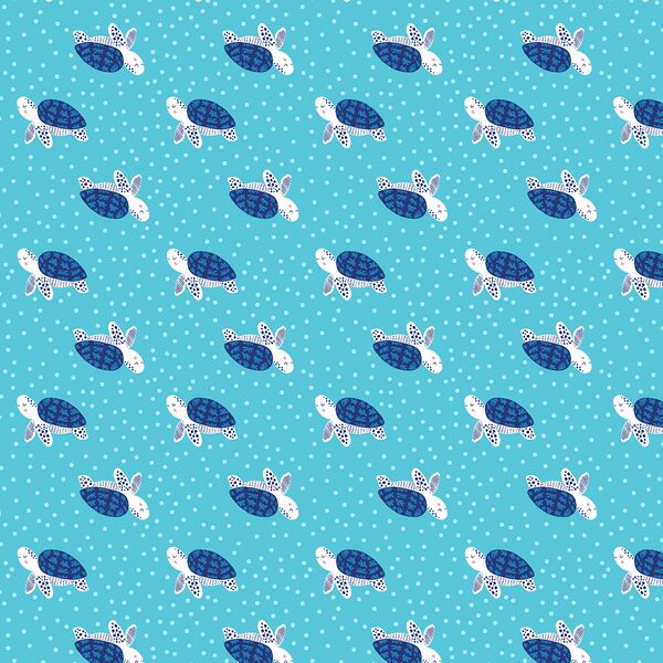 Sea Turtles in Pacific Blue