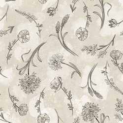 Tossed Floral in Cream