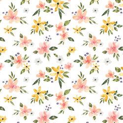Garden Floral in White