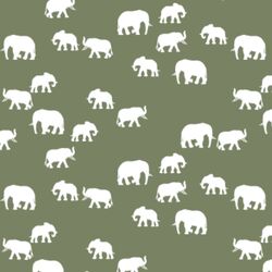 Elephant Silhouette in Olive