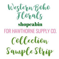 Western Boho Florals Sample Strip