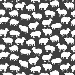 Sheep Silhouette in Onyx