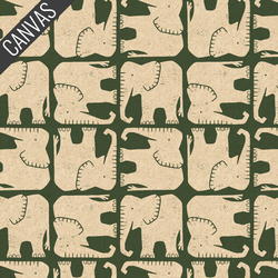 Jolly Elephant Canvas in Hunter