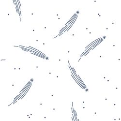 Meteor Shower in Midnight on White