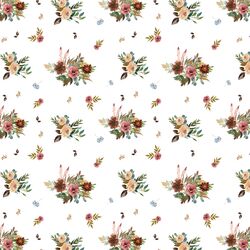Small Fall Floral in White