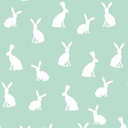 Cottontail Silhouette in Mint