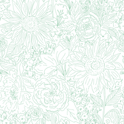 Paperie in Summer Teal on White