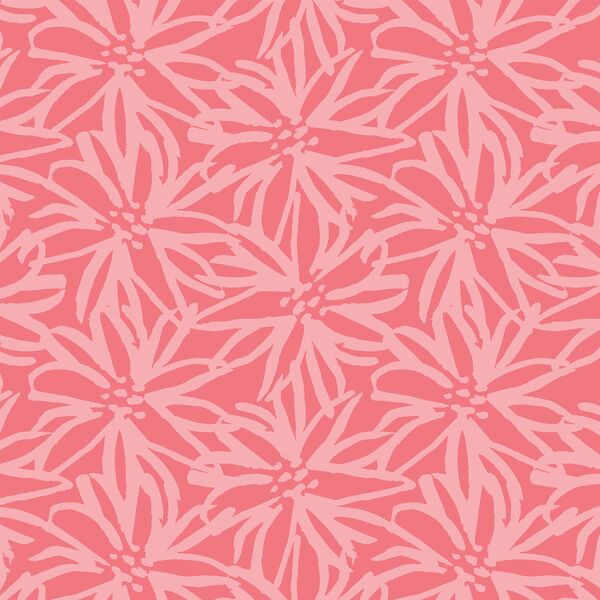 Painted Floral in Watermelon