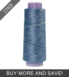 Clear Sky (9090-9811) - Silk Finish Cotton Multi 50wt - 1500 Yards (3 Pack)