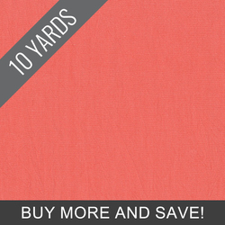 Artisan Cotton Yarn-Dye in Red Orange Coral - 10 Yard Bolt
