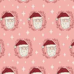 Santa Smiles in Winter Pink