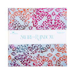 Expressions Batiks 10" Square Pack in Swirl the Rainbow