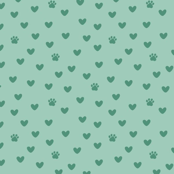 Paws and Hearts in Celadon