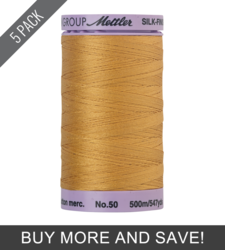 Star Gold (9104-0892) - Silk Finish Cotton 50wt - 547 Yards (5 Pack)