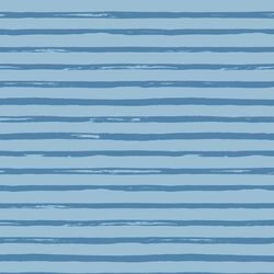 Spring Stripe in Blue Yonder on Serene Blue