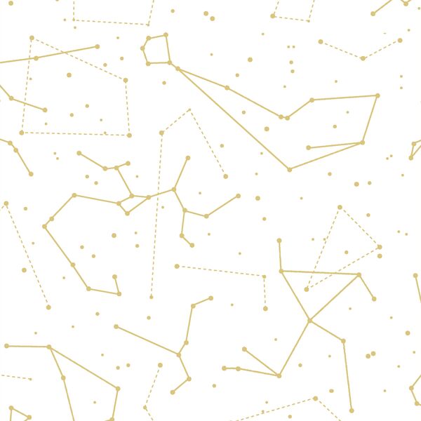 Star Charts in Honey on White