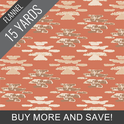 Woolen Blanket Flannel in Rust - 15 Yard Bolt