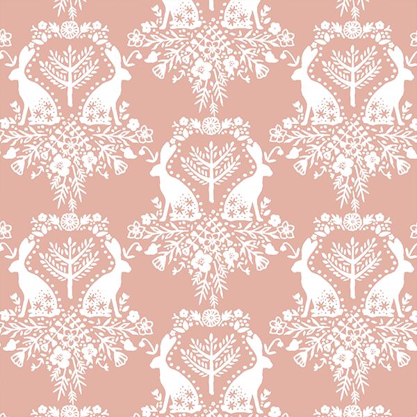 Cottontail Damask in Quartz
