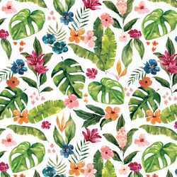 Jungle Floral in White
