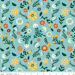 Blooms in Aqua